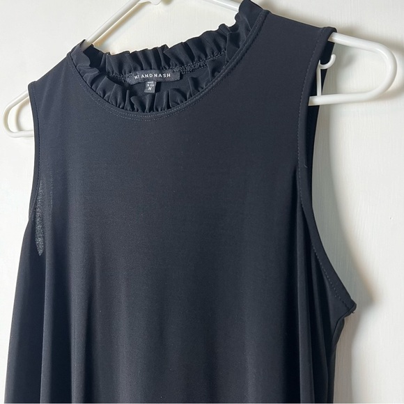 Nick & Nash - Black Tank Sheath Dress with Ruffle Collar - Sz. M - Picture 4 of 6